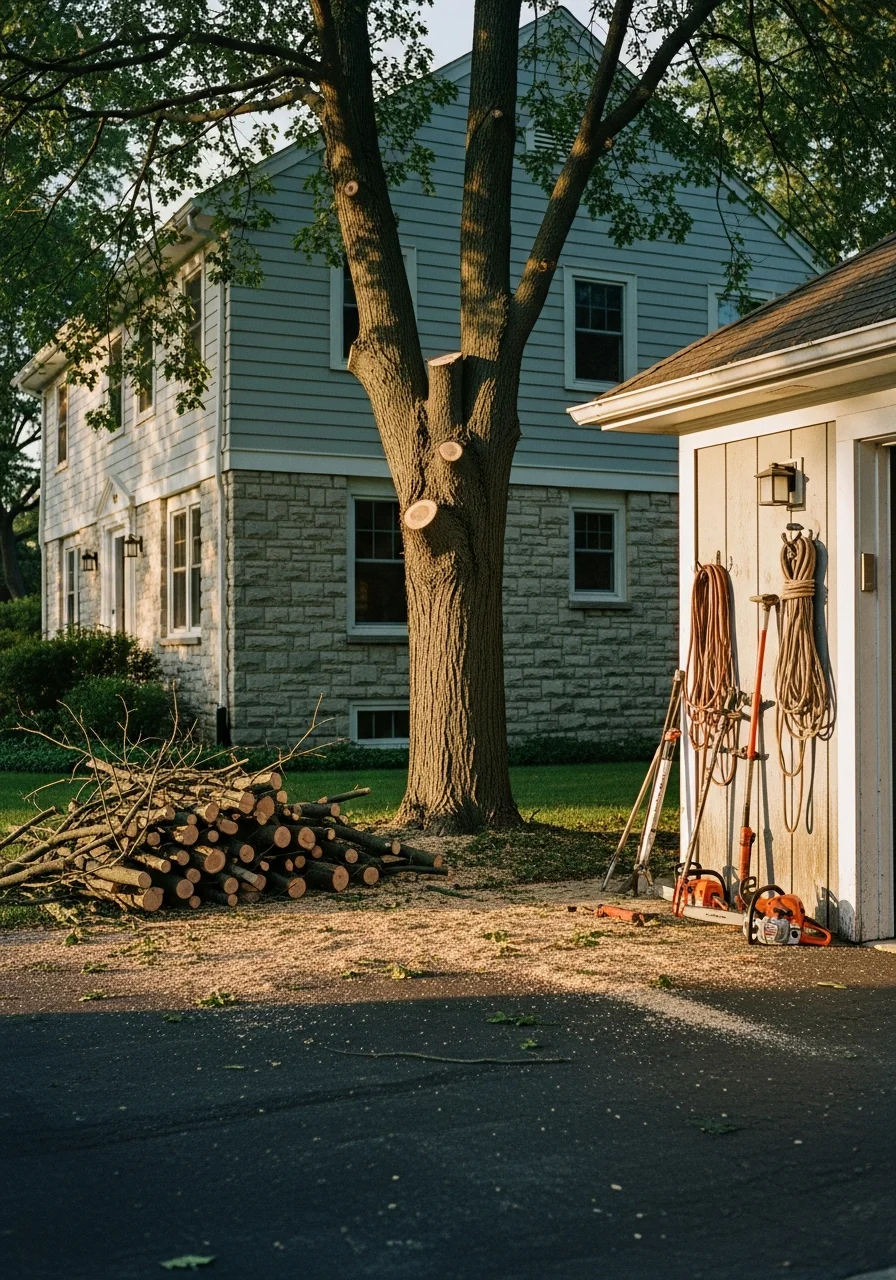 Professional service team member consulting with homeowner at an Oconomowoc residential property.