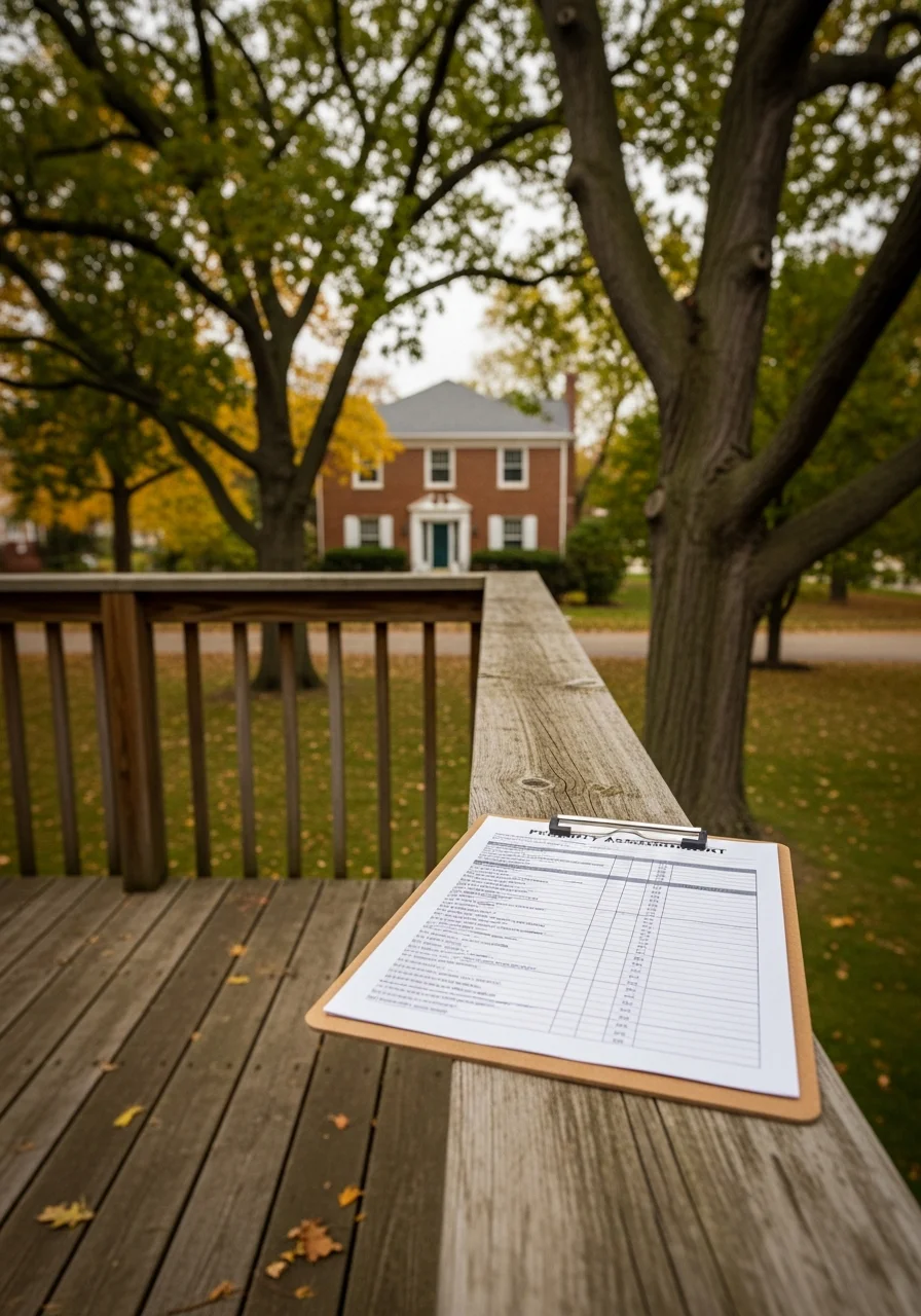 Service professional conducting a property inspection at a Waukesha residential home.